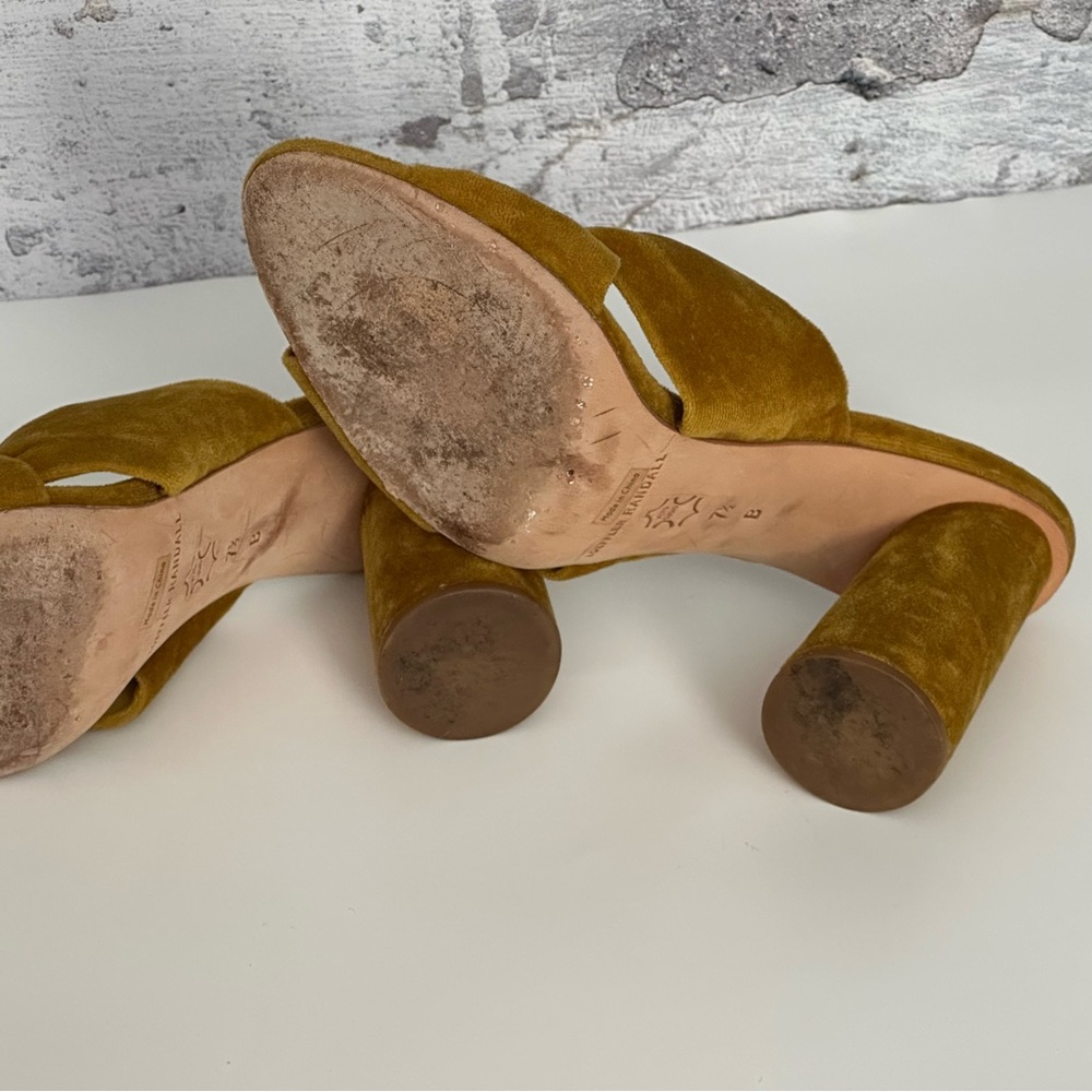 LOEFFLER RANDALL Velvet Coco Mule - Yellow Gold - Picture 7 of 9